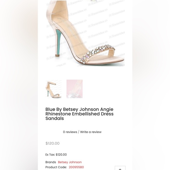 Blue By Betsey Johnson Angie Rhinestone Embellished Dress Sandals - Picture 12 of 15